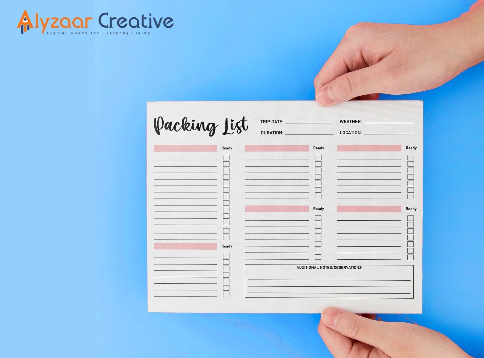 Editable Packing List Printable Travel Checklist Packing List Printable ...
