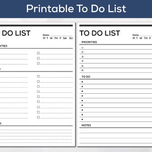 Blank to Do List Printable Blank to Do List Printable Minimal to Do ...