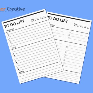 Blank to Do List Printable Blank to Do List Printable Minimal to Do ...