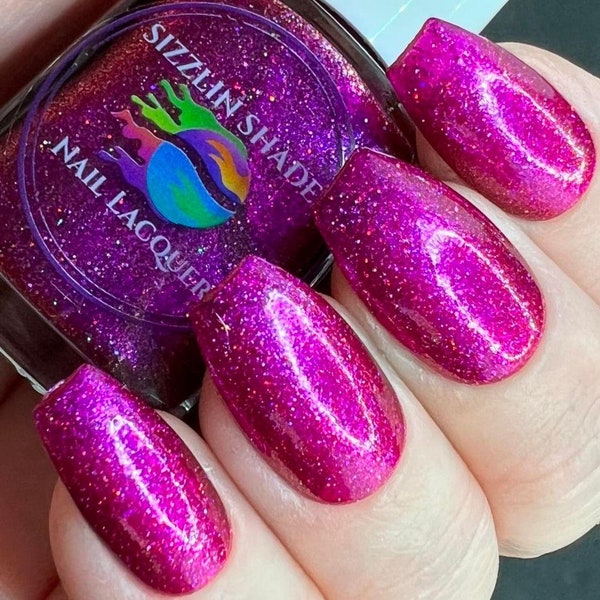 Willrow Armadillrow- a deep berry holographic polish with color shifting shimmer