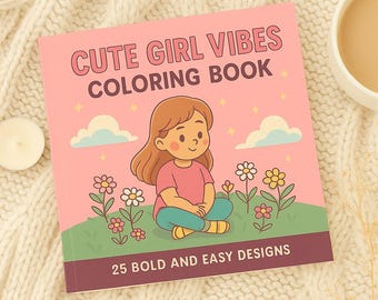 Kawaii Girls Coloring Book – 25 Fun Pages (Printable Digital Download)