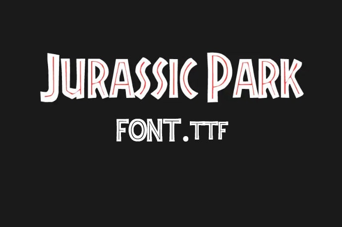 Jurassic Park Font TTF OTF, jurassic park font, svg jurassic park svg, jurassic park png