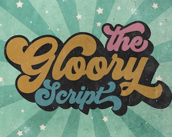 Gloory Font Script TTF | Retro Font,  Font Bundle, Cricut Fonts, Procreate Fonts, Crafting Fonts, Branding Fonts, Handwritten Fonts