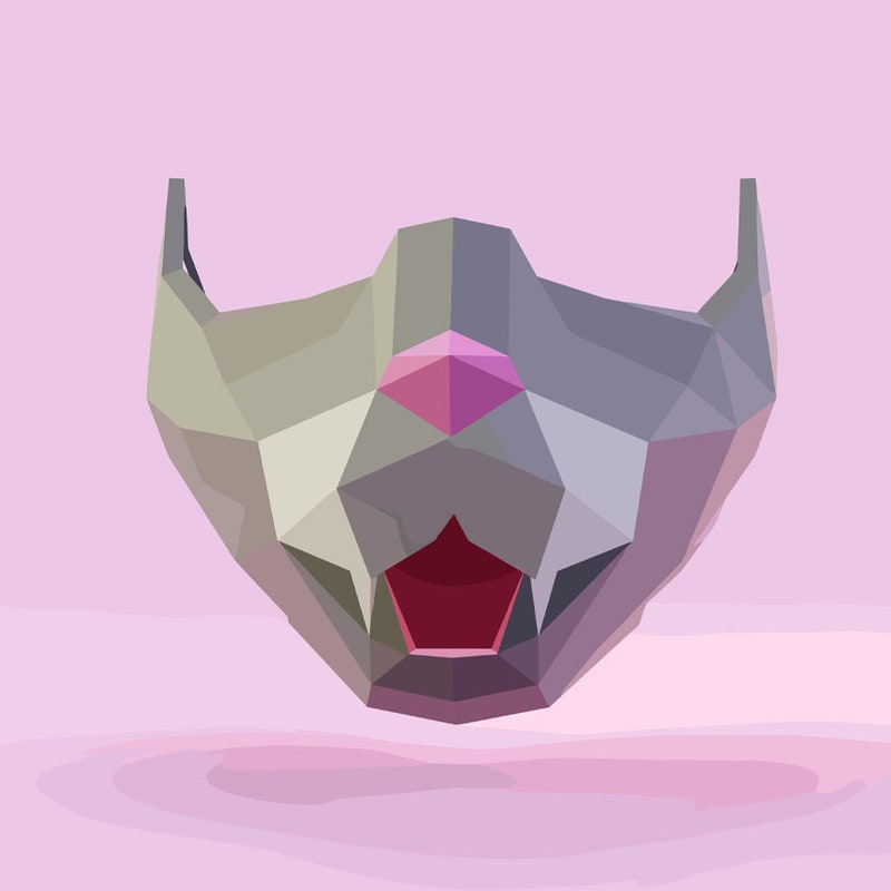 Therian Cat Mask Template Etsy