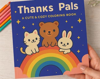 Kawaii Coloring Book – Snuggle Pals Animals, Bold and Easy (PDF & PNG)