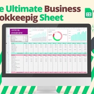 Easy Bookkeeping Template | Small Business Bookkeeping Spreadsheet | Income and Expense Tracker | business planner | finance planner