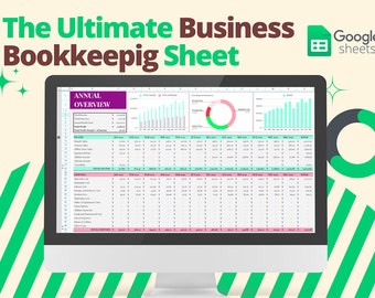 Small Business Bookkeeping Spreadsheet | Income & Expense Tracker (Google Sheet)