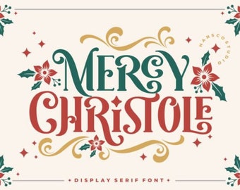 Mercy Christole Font , Cricut Fonts, Procreate Fonts, Canva Fonts, Christmas Font, Font Bundles, Craft Font, Crafting Fonts, Modern Fonts