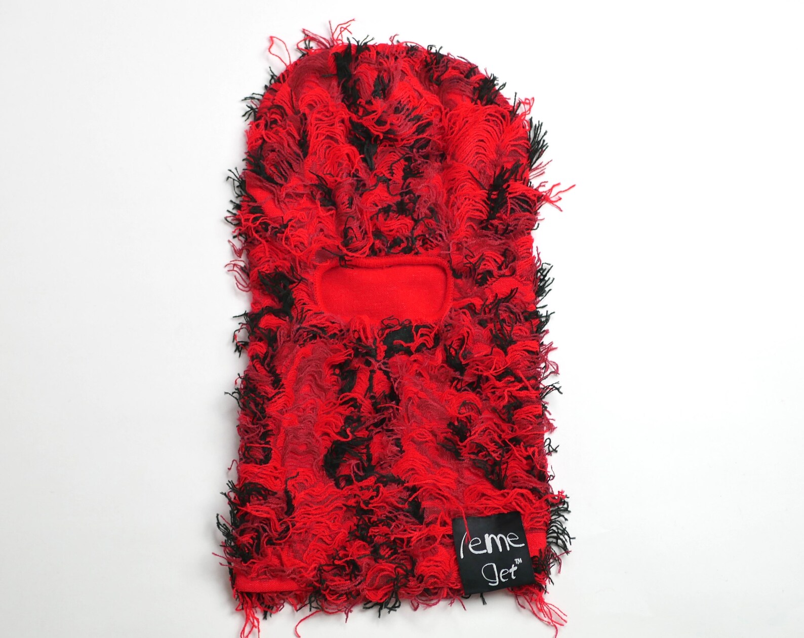 Distressed Balaclava / Ski Mask RED MIX yeat Inspired - Etsy