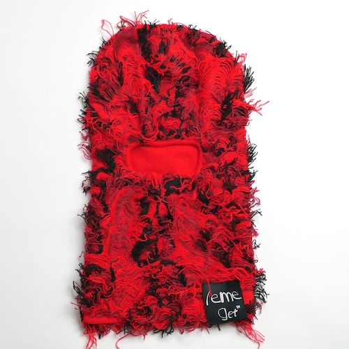 Distressed Balaclava / Ski Mask RED MIX yeat Inspired Etsy
