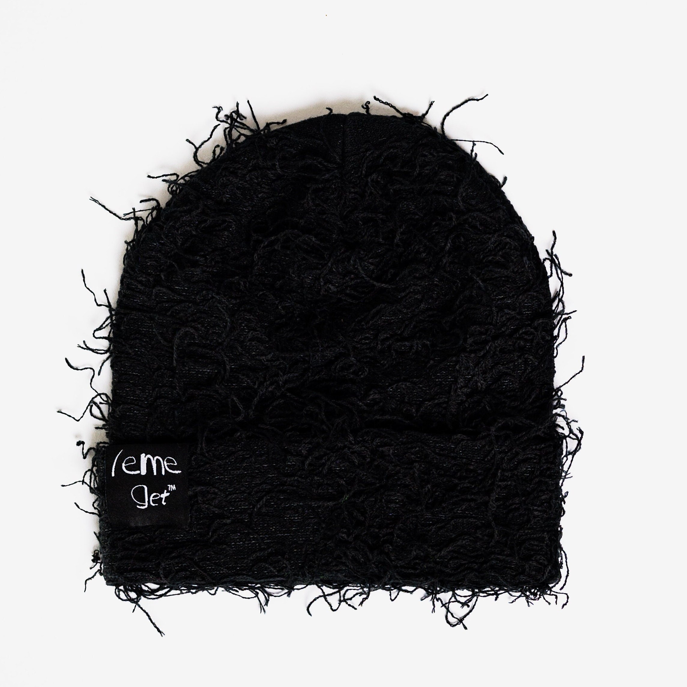 Knit Beanie with Appetite For Change logo - Black