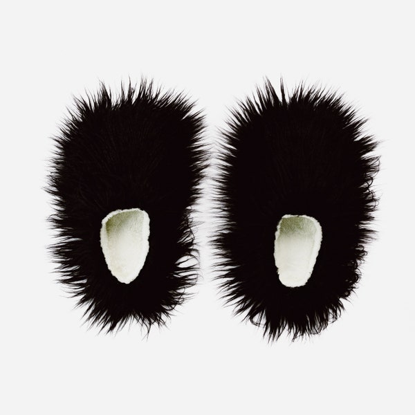 Furry Feet- BLACK           *affordable Marni loafers*