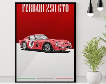 フェラーリ 250 GTO ポスター レーシングアイコン：GTレジェンド