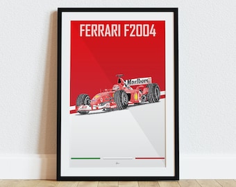 Ferrari F2004 Poster Racing Icons: Formula One Wall Art