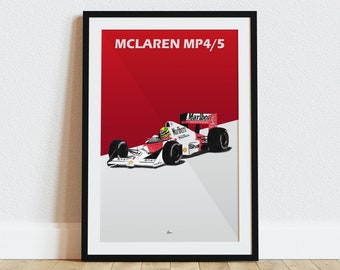 McLaren MP4/5 Poster Racing Icons : Art mural de Formule 1
