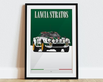 Lancia Stratos Poster Racing Icons: Rally Wall Art