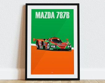 Mazda 787B Poster Racing Icons: Le Mans Prototypes Wall Art