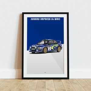 Subaru Impreza S6 WRC Poster Racing Icons: Rally Wall Art