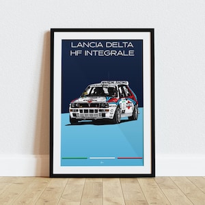 Lancia Delta HF Integrale Poster Racing Icons: Rally Wall Art