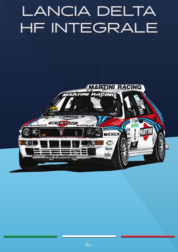 ランチア デルタ HF インテグラーレ ポスター レーシングアイコン