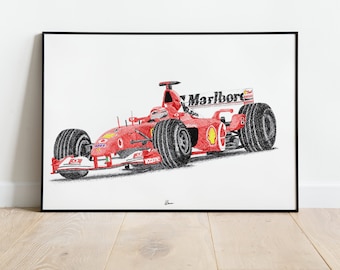 Ferrari F2004 Print Racing Icons: Formula One Wall Art