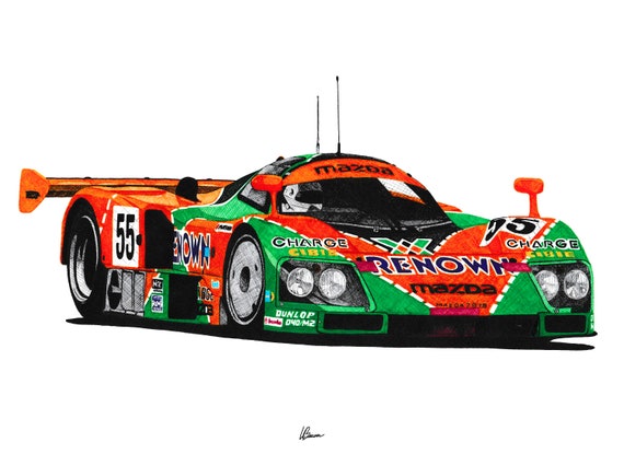 Mazda 787B Print Racing Icons: Le Mans Prototypes Wall Art - Etsy