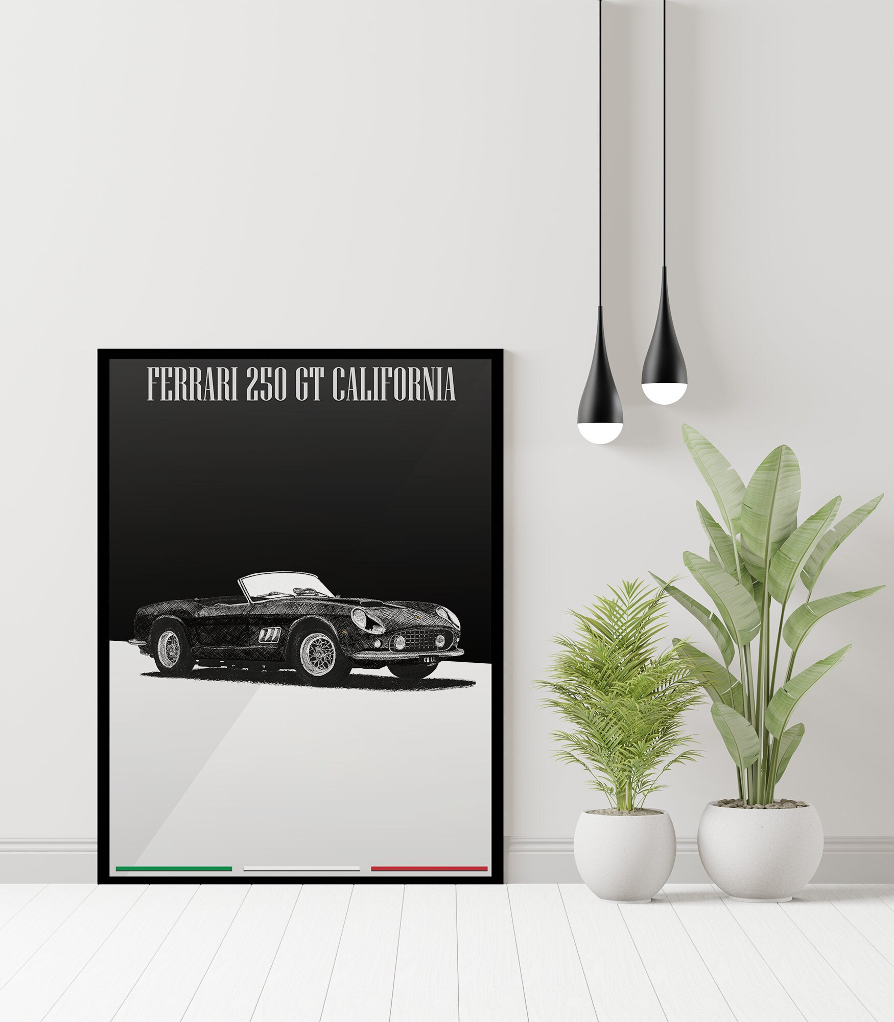 Ferrari 250 GT California Poster Black 1950s Classics Wall Art - Etsy