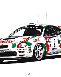 Toyota Celica Gt-four Castrol Livery Print Racing Icons: Rally