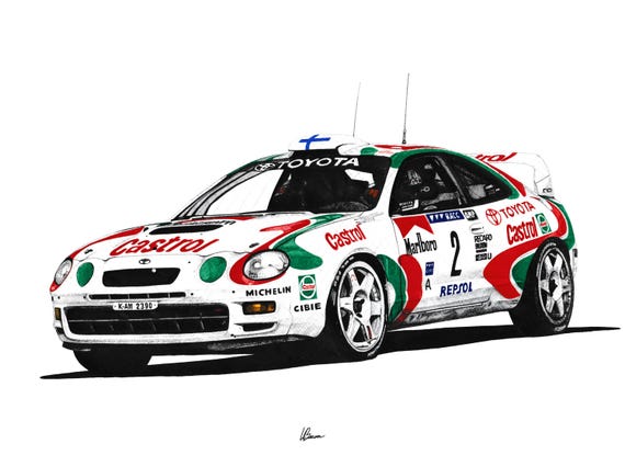 Toyota Celica Gt-four Castrol Livery Print Racing Icons: Rally
