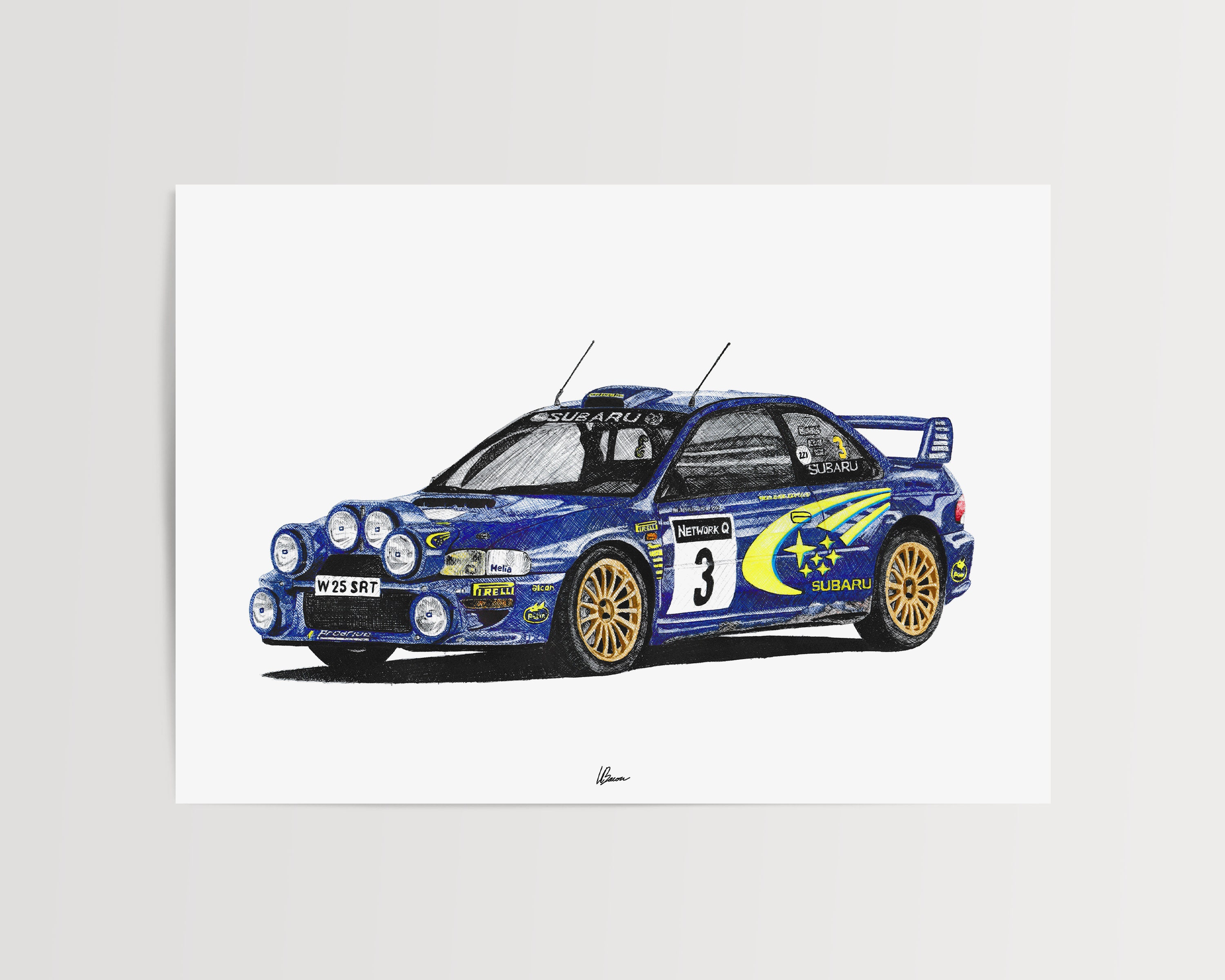 Subaru Impreza S6 WRC Print Racing Icons: Rally Wall Art - Etsy