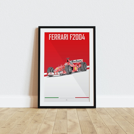 フェラーリ F2004 ポスター レーシングアイコン：F1 ウォールアート