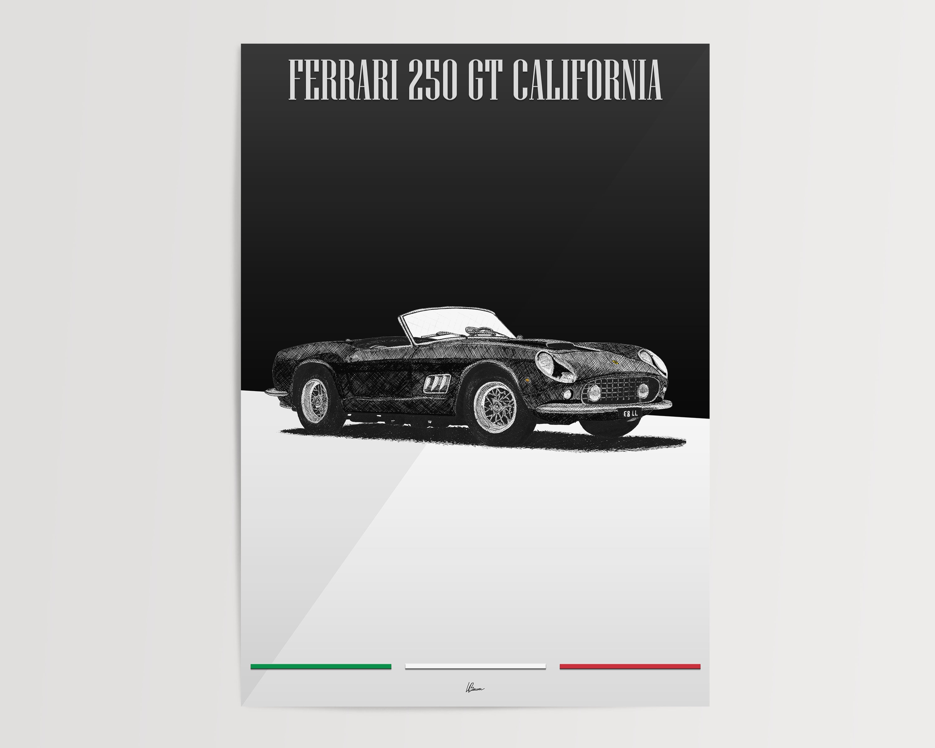 フェラーリ250GTポスター Ferrari 250 GTO | 1962 Red | Collector's Edition 24h Le Mans