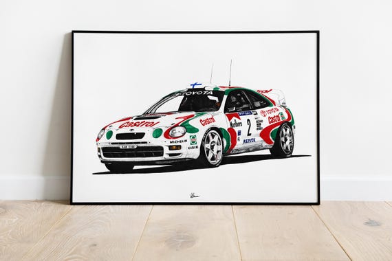 Toyota Celica Gt-four Castrol Livery Print Racing Icons: Rally