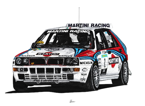Lancia Delta HF Integrale Print Racing Icons: Rally Wall Art - Etsy
