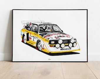 Audi Quattro S1 Print Racing Icons: Rally Wall Art