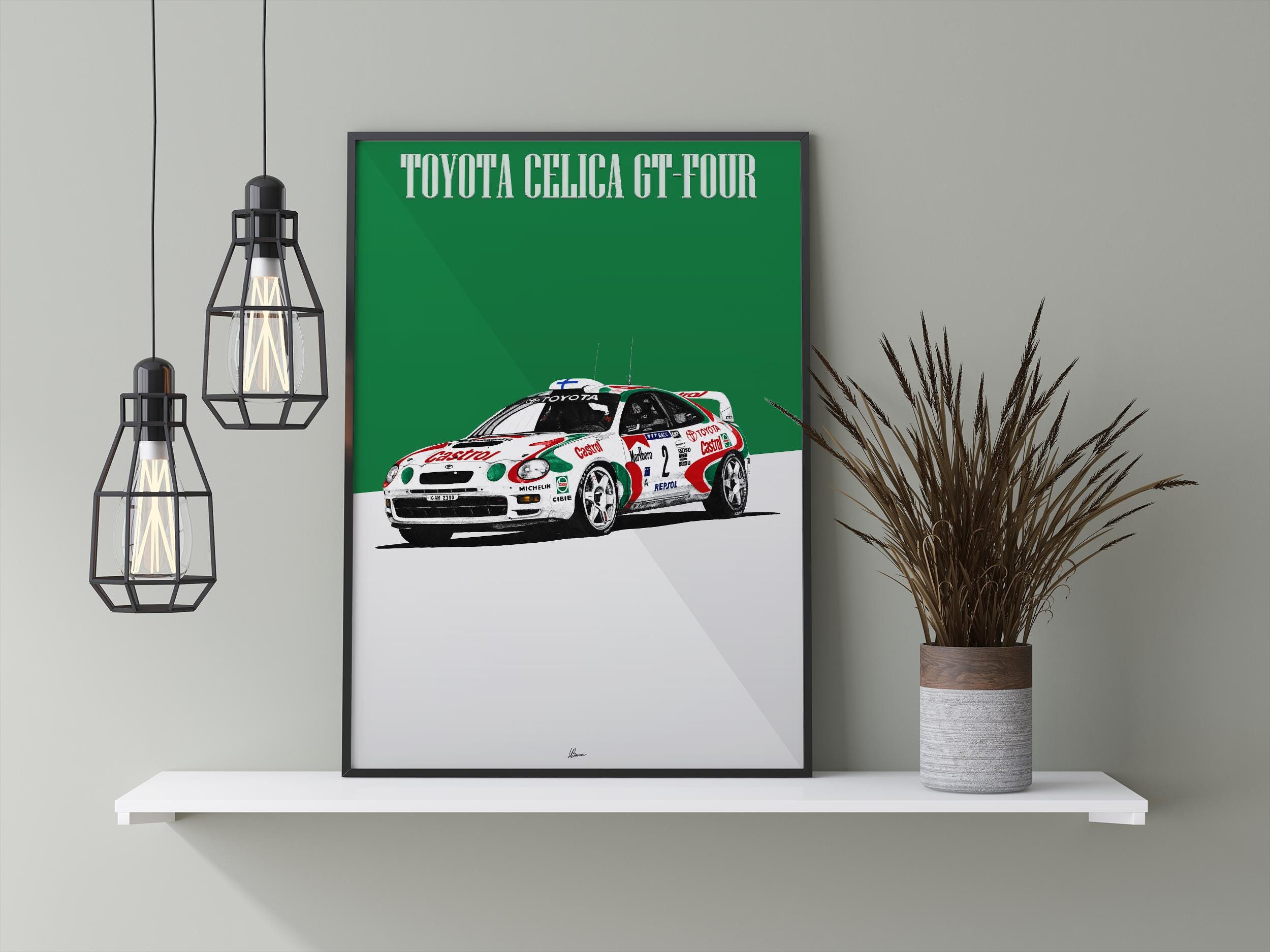 Toyota Celica Gt-four Castrol Livery Racing Icons: Rally Wall Art