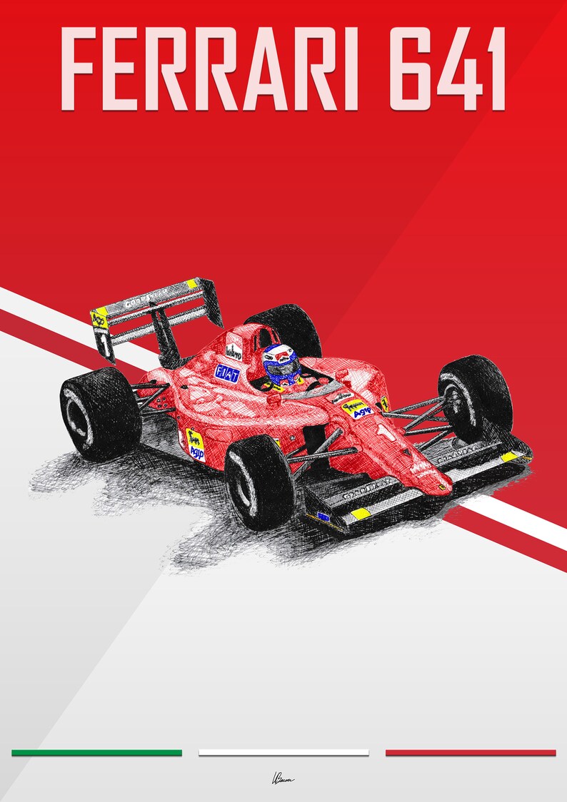 Ferrari 641 Poster Racing Icons: Formula One Wall Art - Etsy