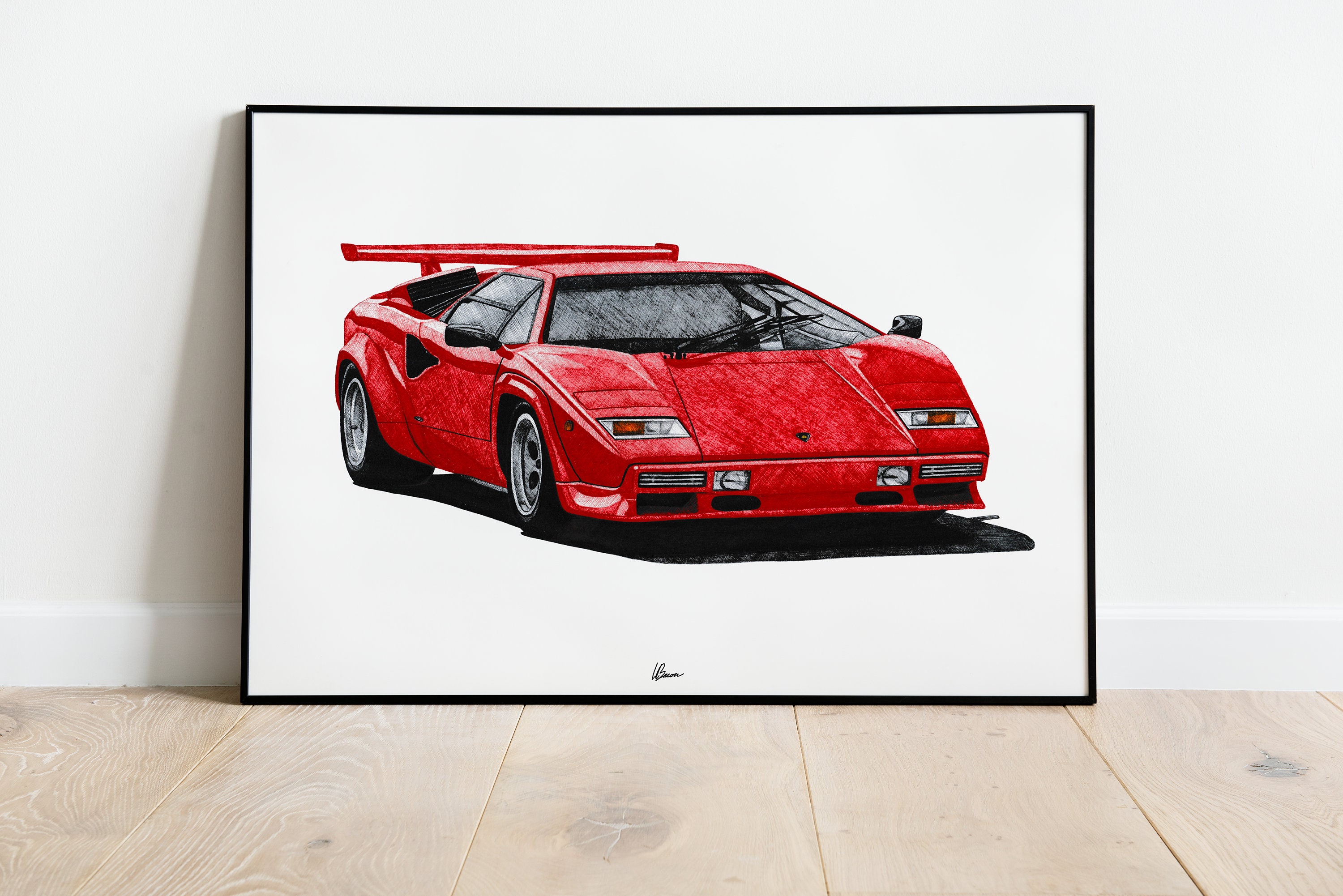 Lamborghini Countach Print 1970s Classic Supercars Wall Art - Etsy