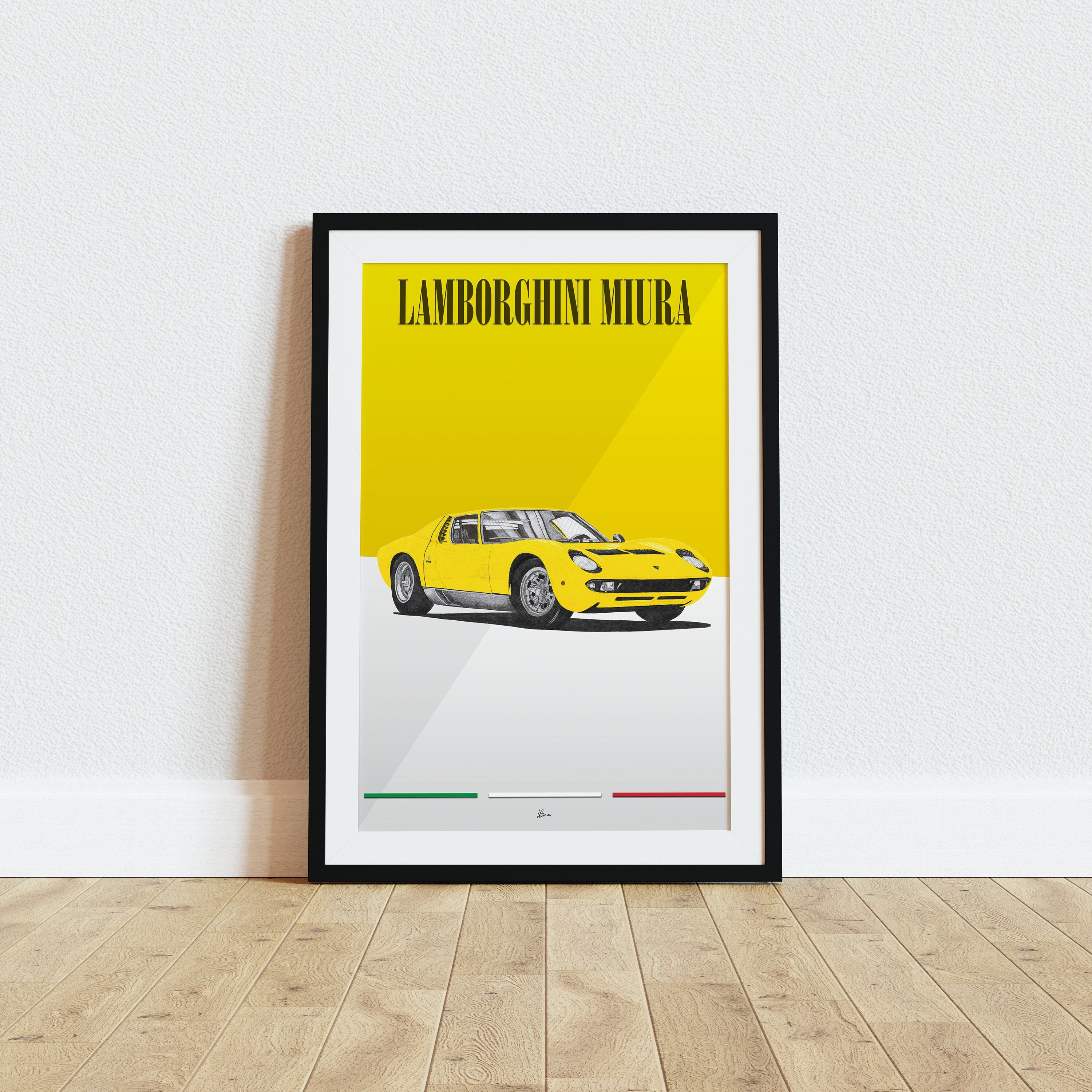 Lamborghini Miura Poster Yellow 1960s Classics Wall Art - Etsy