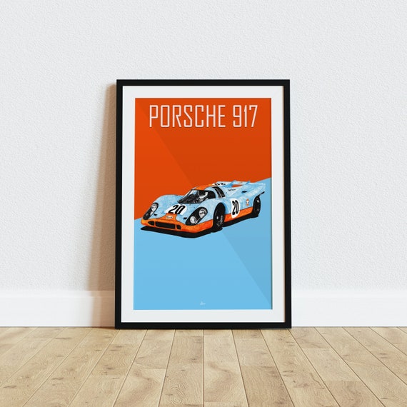 Porsche 917 Gulf Livery Poster Racing Icons: Le Mans