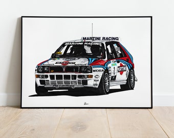 Lancia Delta HF Integrale Print Racing Icons: Rally Wall Art