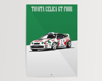 Toyota Celica Gt-four Castrol Livery Racing Icons: Rally Wall Art