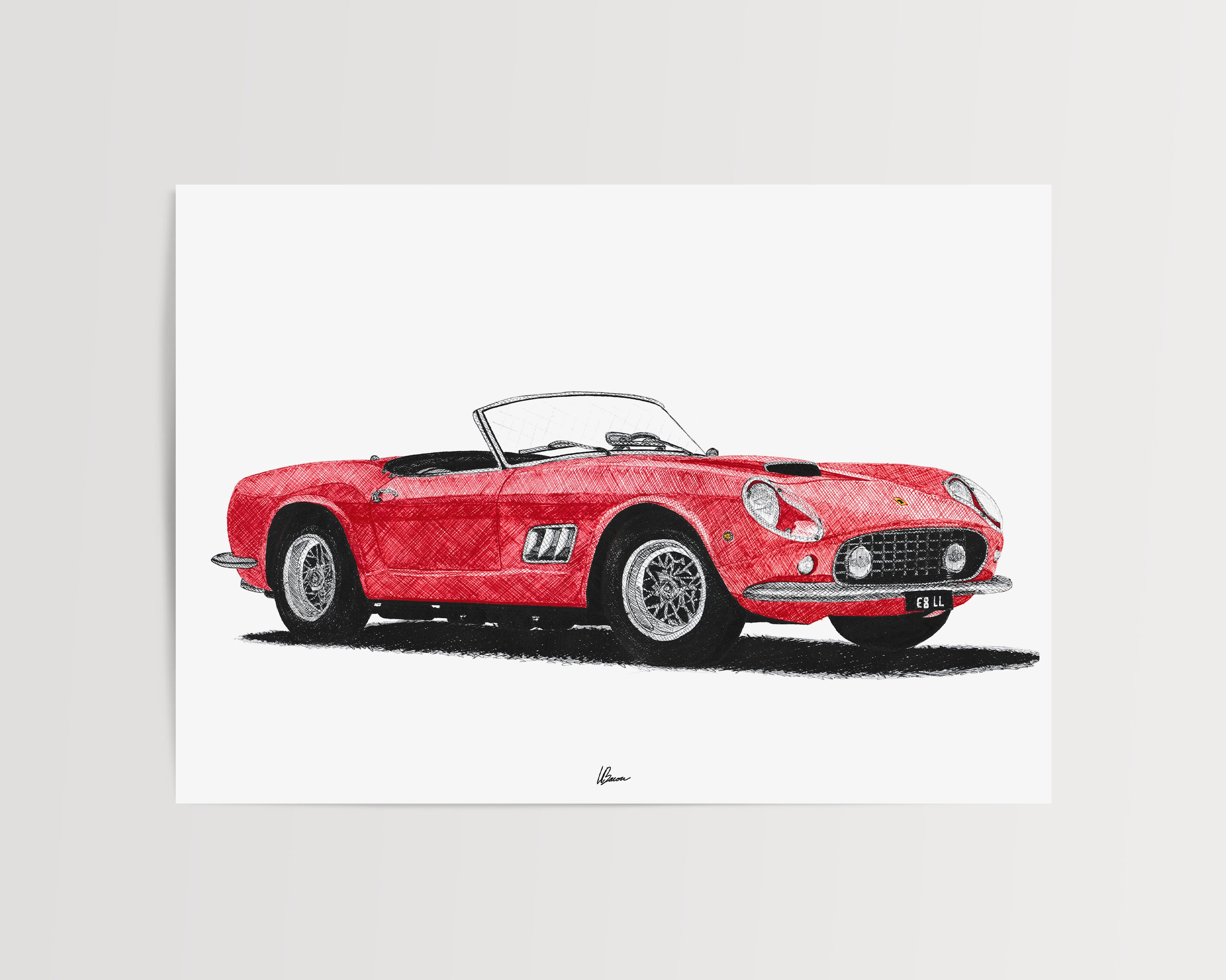 Ferrari 250 GT California Print 1950s Classics Wall Art - Etsy Canada