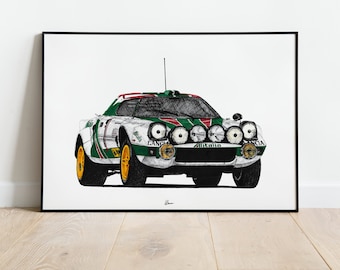 Lancia Stratos Print Racing Icons: Rally Wall Art