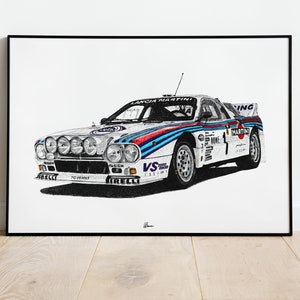 Lancia 037 Stradale Print Racing Icons: Rally Wall Art