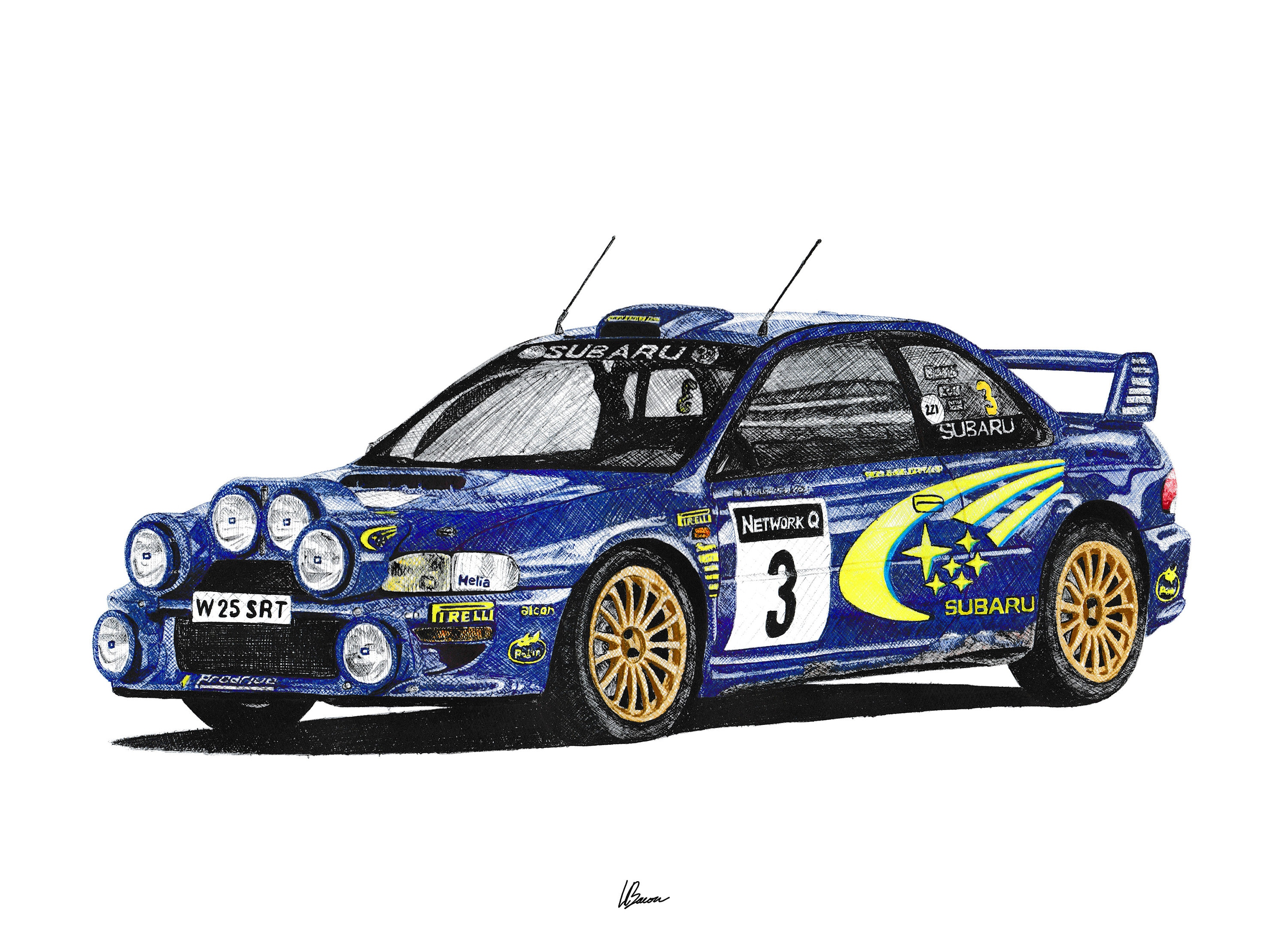 Subaru Impreza S6 WRC Print Racing Icons: Rally Wall Art - Etsy