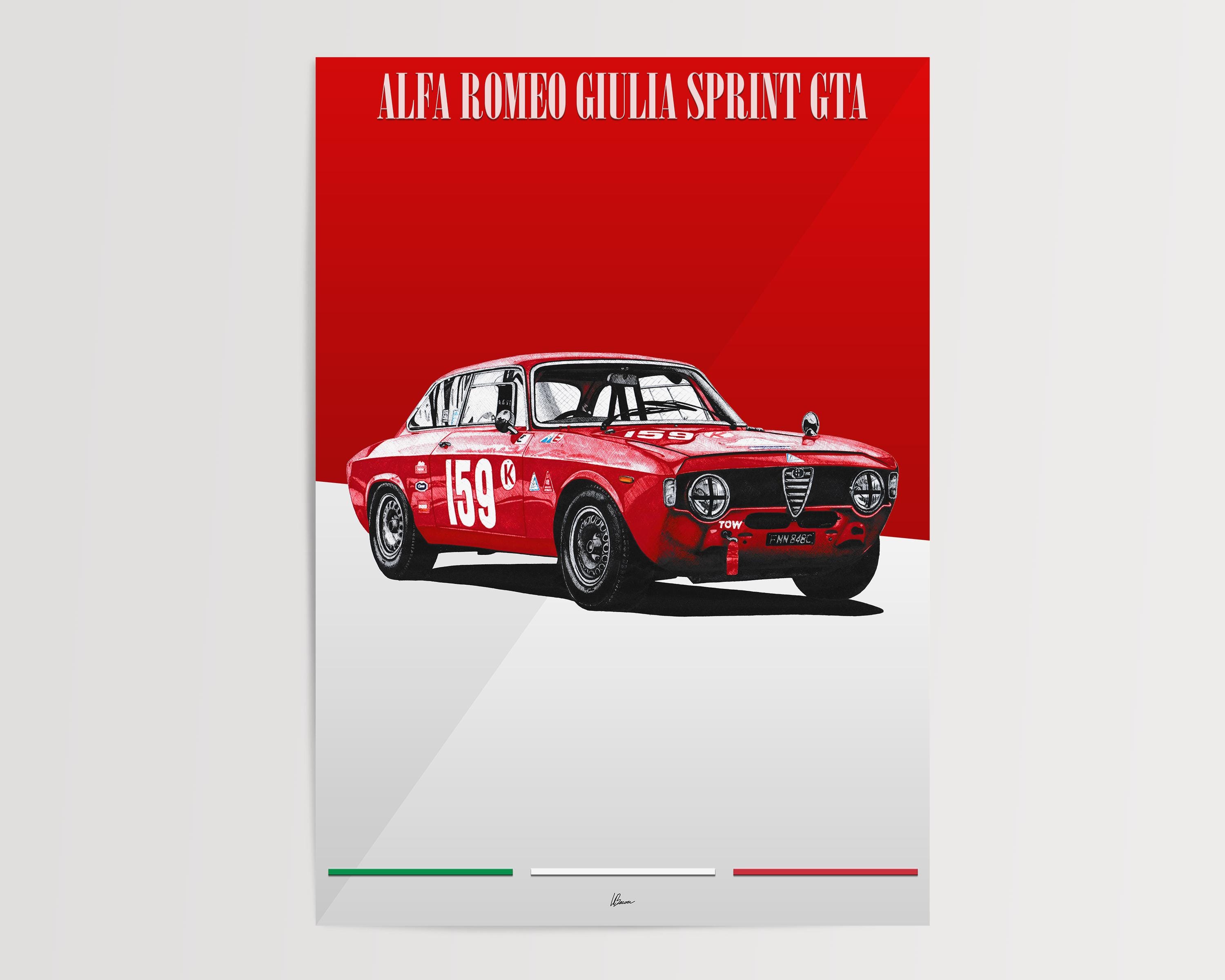Alfa Romeo Giulia Sprint GTA Poster Racing Icons: GT Legends Wall