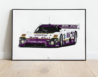 Jaguar XJR-12 Print Racing Icons: Le Mans Prototypes Wall Art