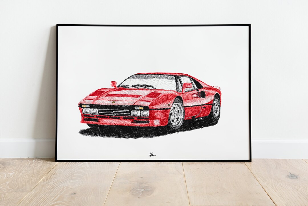 Ferrari 288 GTO Print 1980s Classic Supercars Wall Art - Etsy