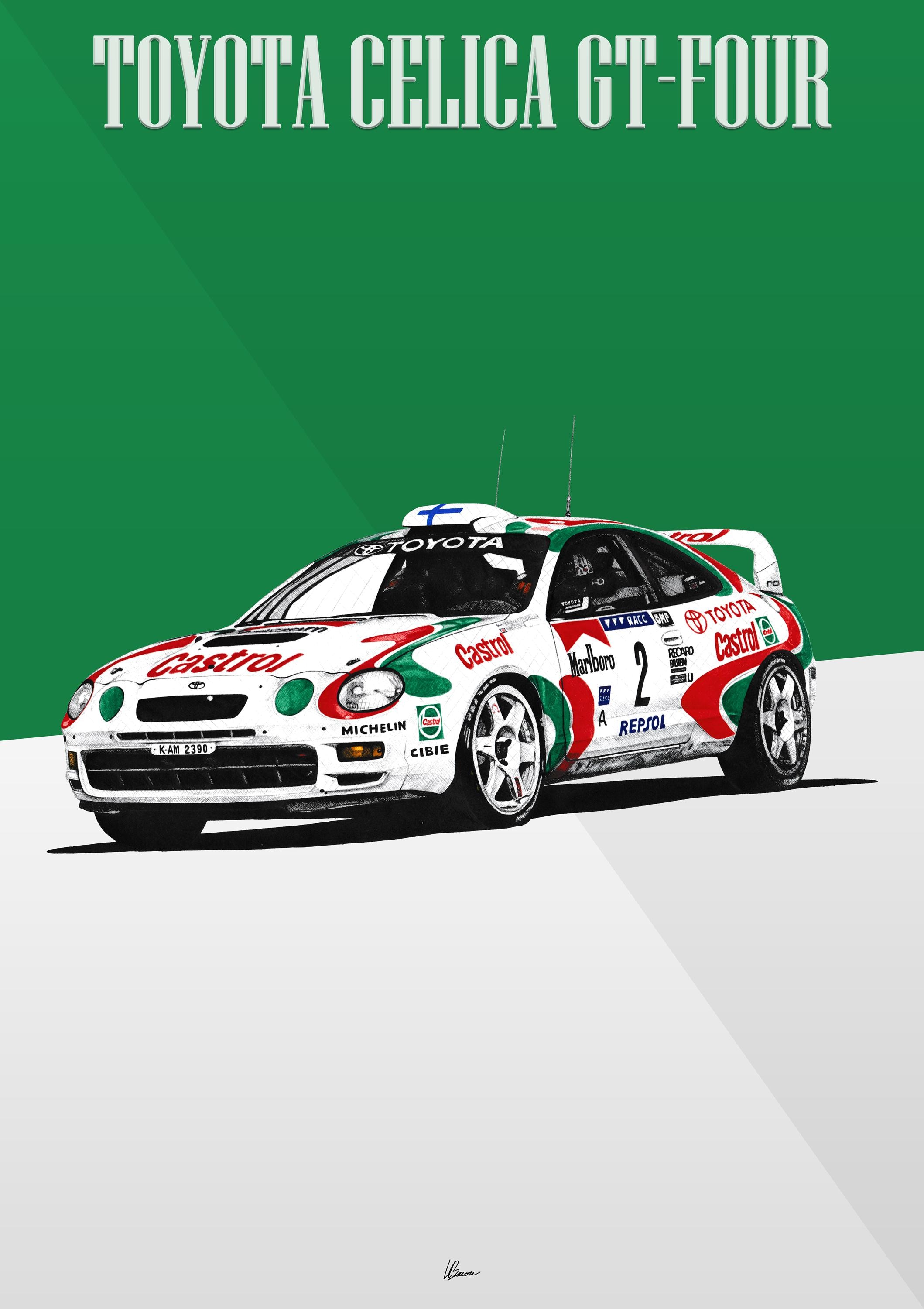 Toyota Celica Gt-four Castrol Livery Racing Icons: Rally Wall Art